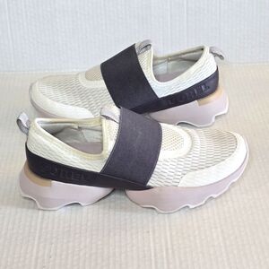 Sorel Kinetic Impact Strap Slip-On Sneakers Women’s Size 9 White Gray Purple